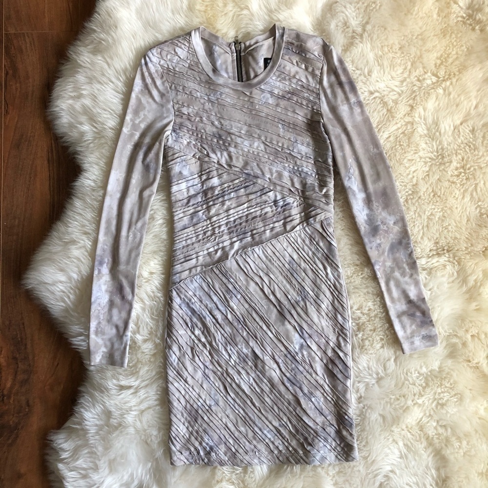 Torn by Ronny Kobo Tara Pleated Long Sleeve Dress